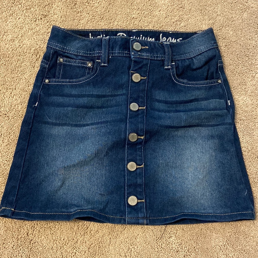 Justice premium jean skirt